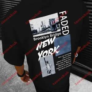 Model 3796 Erkek Yazlık Yuvarlak Yaka Kısa Kollu Günlük Tişört, Yaz