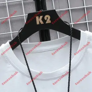 Model 3799 Erkek Yazlık Yuvarlak Yaka Kısa Kollu Günlük Tişört, Yaz