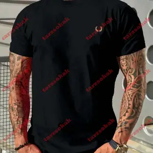 Model 3802 Erkek Yazlık Yuvarlak Yaka Kısa Kollu Günlük Tişört, Yaz