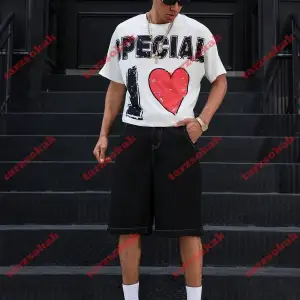 Model 3811 Erkek Yazlık Yuvarlak Yaka Kısa Kollu Günlük Tişört, Yaz