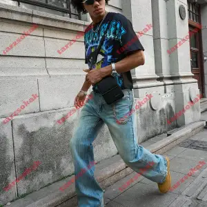 Model 3811 Erkek Yazlık Yuvarlak Yaka Kısa Kollu Günlük Tişört, Yaz