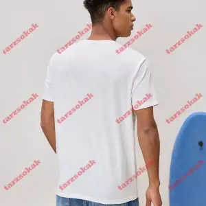 Model 3828 Erkek Yazlık Yuvarlak Yaka Kısa Kollu Günlük Tişört, Yaz