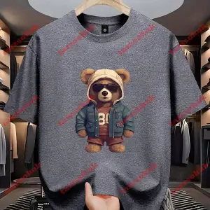 Model 3852 Erkek Yazlık Yuvarlak Yaka Kısa Kollu Günlük Tişört, Yaz