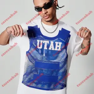 Model 3877 Erkek Yazlık Yuvarlak Yaka Kısa Kollu Günlük Tişört, Yaz