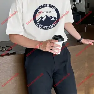 Model 3909 Erkek Yazlık Yuvarlak Yaka Kısa Kollu Günlük Tişört, Yaz