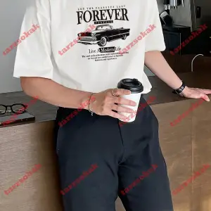 Model 3918 Erkek Yazlık Yuvarlak Yaka Kısa Kollu Günlük Tişört, Yaz