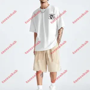 Model 3930 Erkek Yazlık Yuvarlak Yaka Kısa Kollu Günlük Tişört, Yaz