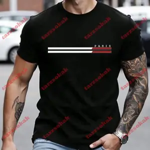 Model 3948 Erkek Yazlık Yuvarlak Yaka Kısa Kollu Günlük Tişört, Yaz