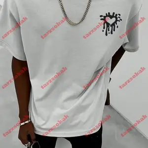 Model 3965 Erkek Yazlık Yuvarlak Yaka Kısa Kollu Günlük Tişört, Yaz