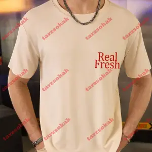 Model 3980 Erkek Yazlık Yuvarlak Yaka Kısa Kollu Günlük Tişört, Yaz