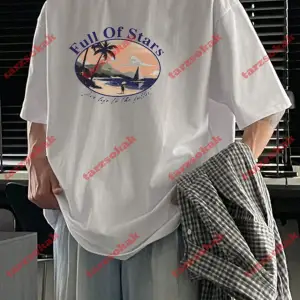 Model 3982 Erkek Yazlık Yuvarlak Yaka Kısa Kollu Günlük Tişört, Yaz