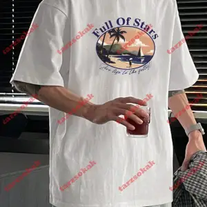 Model 3982 Erkek Yazlık Yuvarlak Yaka Kısa Kollu Günlük Tişört, Yaz