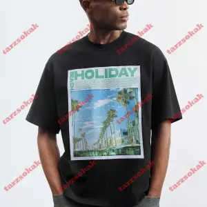 Model 3993 Erkek Yazlık Yuvarlak Yaka Kısa Kollu Günlük Tişört, Yaz