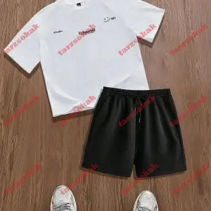 Model 4016 Erkek Yazlık Yuvarlak Yaka Kısa Kollu Günlük Tişört, Yaz