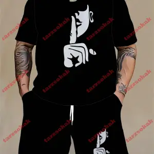 Model 4017 Erkek Yazlık Yuvarlak Yaka Kısa Kollu Günlük Tişört, Yaz