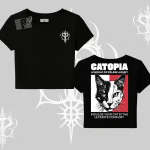 Modern Kedi Temalı Arka Baskılı Babby Tee Tshirt