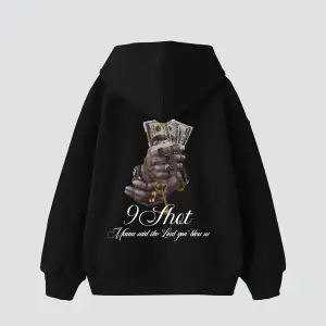 Money Hand Baskılı Oversize Unisex Premium Siyah