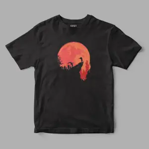 Moon The Walking Dead Twd Baskılı Tişört