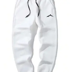 Mountain Print Drawstring Waist Eşofman Altı