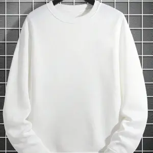 Mountain & Slogan Graphic Drop Shoulder Sweatshirt Beyaz