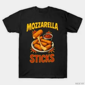 Mozzarella Peyniri Çubukları Komik Mozzarella Çubukları Meme T-shirt Erkekler Kadınlar Için %