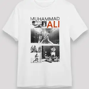 Muhammed Ali Beyaz Unisex Tişört T-shirt