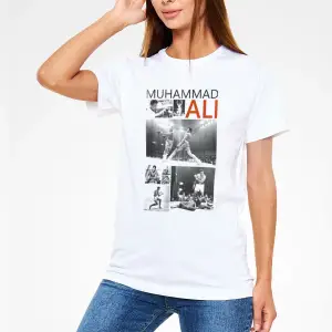 Muhammed Ali Beyaz Unisex Tişört T-shirt