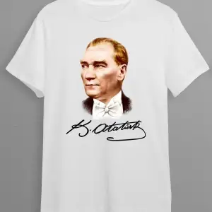 Mustafa Kemal Atatürk İmza Baskılı Unisex T-shirt HC05