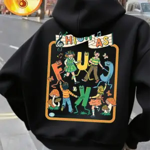 Mutlu Çocuklar Baskılı Kapüşonlu Üstler Kadınlar İçin Kışlık Polar Sıcak Kazaklar Temel Cepli