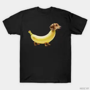 Muz Doggo Dachshund Muz T-shirt Erkekler Kadınlar Için % 100% Pamuk T Shirt Kısa Kollu Üstler