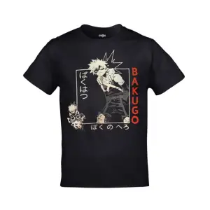 My Hero Academia Bakugo Baskılı Unisex Siyah