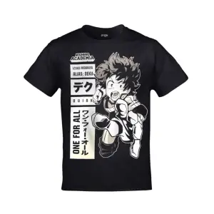 My Hero Academia Izuku Midoriya Deku Anime Baskılı Unisex Siyah