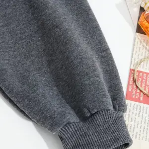 Napoli İtalya Mektup Desenli Moda Kapüşonlu Üst Erkekler Sonbahar Polar Kapşonlu Kazak Rahat