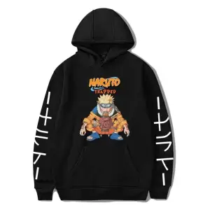 Naruto Temalı Unisex Kapşonlu Model81 13912 Siyah