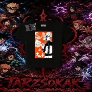 Naruto Uzumaki Premium Anime Kadın Baby Tee Beyaz
