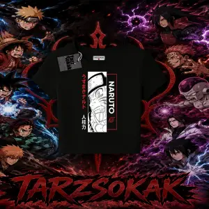Naruto Uzumaki Premium Anime Kadın Baby Tee Beyaz
