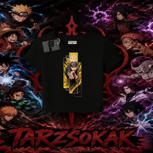 Naruto Uzumaki Premium Anime Kadın Baby Tee Beyaz