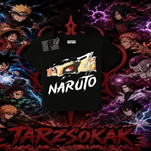 Naruto Uzumaki Premium Anime Kadın Baby Tee Beyaz
