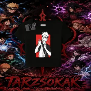 Naruto Uzumaki Premium Anime Kadın Baby Tee Beyaz