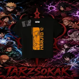 Naruto Uzumaki Premium Anime Kadın Baby Tee Beyaz