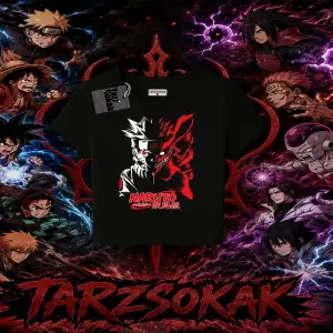 Naruto Uzumaki Premium Anime Kadın Baby Tee Beyaz