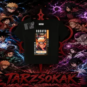 Naruto Uzumaki Premium Anime Kadın Baby Tee Beyaz
