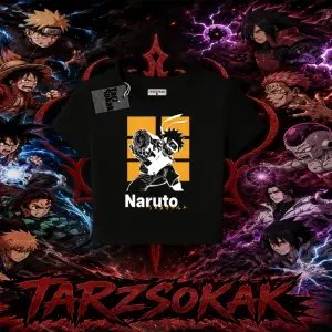 Naruto Uzumaki Premium Anime Kadın Baby Tee Beyaz