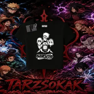 Naruto Uzumaki Premium Anime Kadın Baby Tee Beyaz