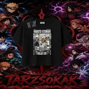 Naruto Uzumaki Premium Anime Kadın Crop Tişört Beyaz
