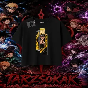 Naruto Uzumaki Premium Anime Kadın Crop Tişört Beyaz