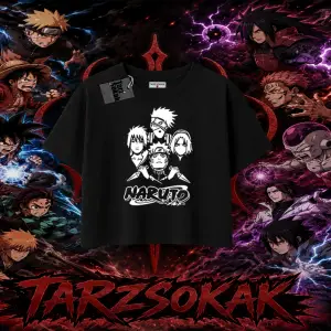 Naruto Uzumaki Premium Anime Kadın Crop Tişört Beyaz