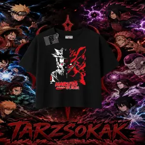 Naruto Uzumaki Premium Anime Kadın Crop Tişört Beyaz