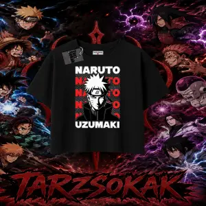 Naruto Uzumaki Premium Anime Kadın Crop Tişört Beyaz