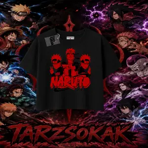 Naruto Uzumaki Premium Anime Kadın Crop Tişört Beyaz